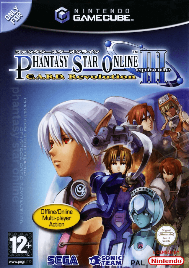 Phantasy Star Online III Card Revolution box art for Gamecube